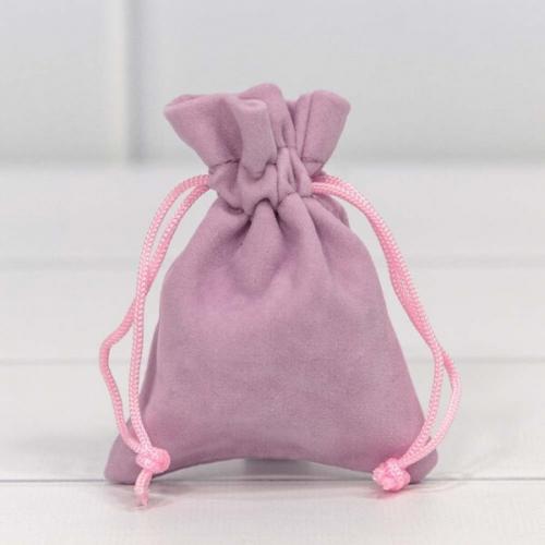 Мешочек подарочный бархатный 7*9 см Светло-сиреневый 441265