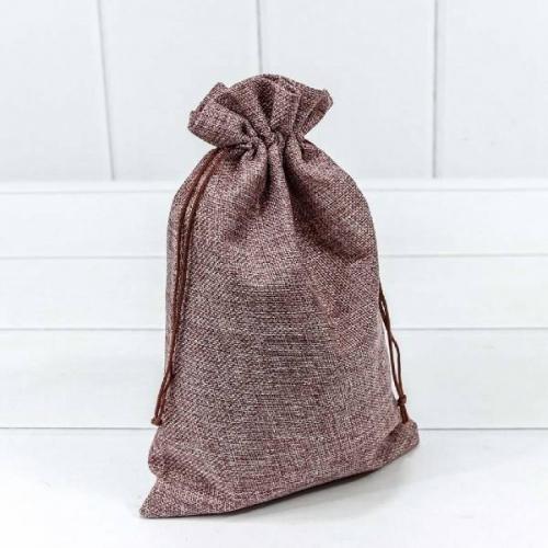 Мешочек подарочный лен искусственный 20*30 см Ассорти 44194