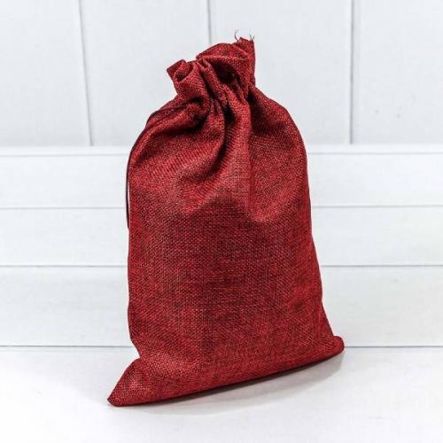 Мешочек подарочный лен искусственный 20*30 см Ассорти 44194