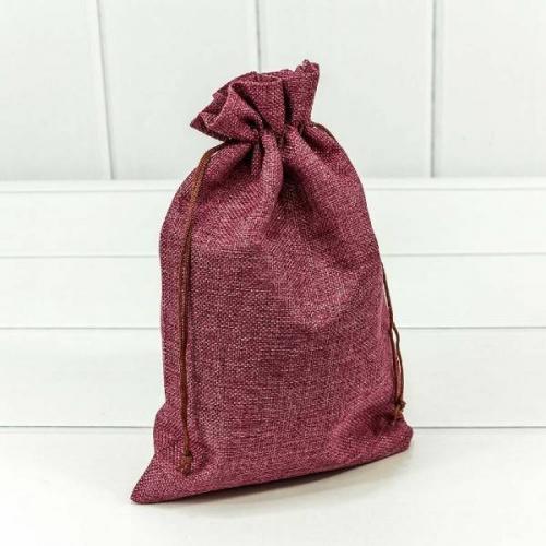 Мешочек подарочный лен искусственный 20*30 см Ассорти 44194