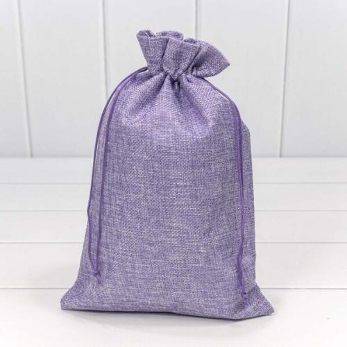 Мешочек подарочный лен искусственный 20*30 см Сиреневый 446951сир