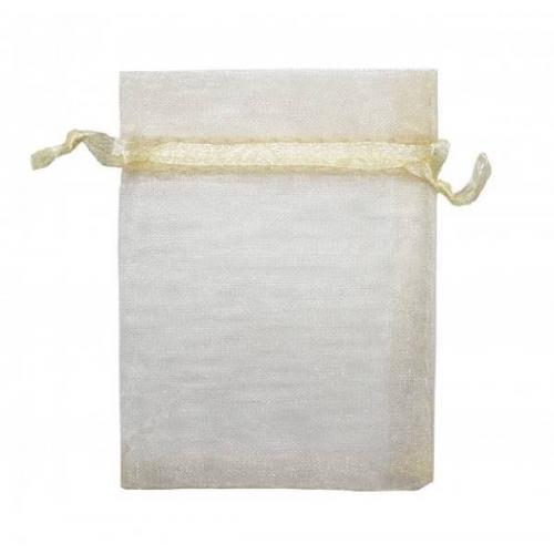 Мешочек подарочный органза 11*16 см Однотонный бежевый 445737