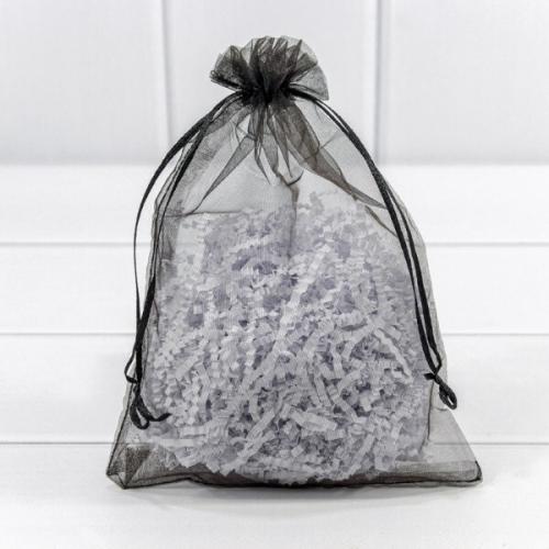 Мешочек подарочный органза 26*32 см Черный 449989