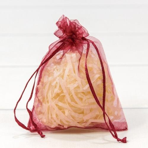 Мешочек подарочный органза 9*12 см Бордовый 441611