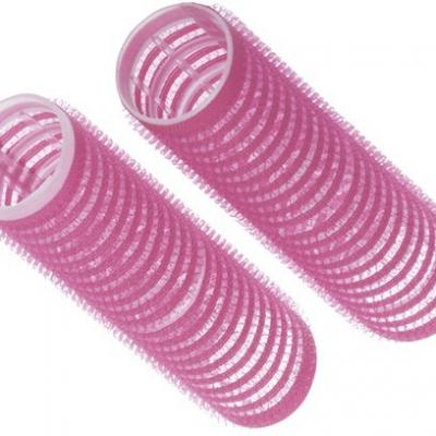 Набор бигудей-липучки DBL24 розовые 24 на 63 мм (10 штук в наборе) Цена за набор 33077