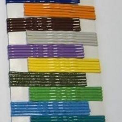 Набор цветных заколок-неведимок 56 мм 'Волна' полимерное покрытие С-97 (50 штук в наборе) Цена за набор