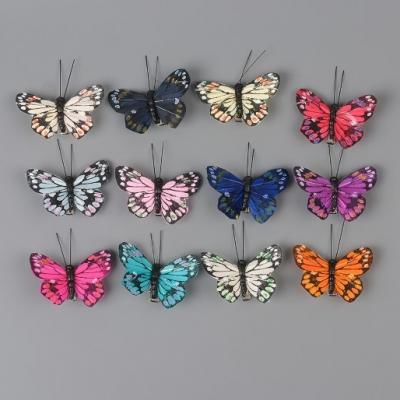Набор декоративных украшений 'Бабочки' на клипсе 6.5 см Разноцветные 50174