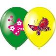 Набор латексных шаров с рисунком Бабочки 36см 3шт 1111-0467