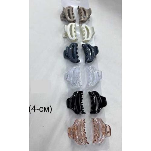 Набор пластиковых заколок-крабов для волос 'Классик' 4.2 см (12 штук в наборе) Цена за набор 139215