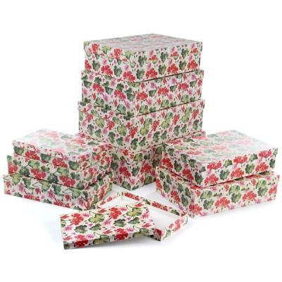 Набор подарочных коробок 10 в 1 прямоугольник 36.5*26.5*12 см Герань 558308