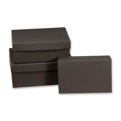 Набор подарочных коробок 3 в 1 прямоугольник 23*16*9.5 см Черный 531021ч