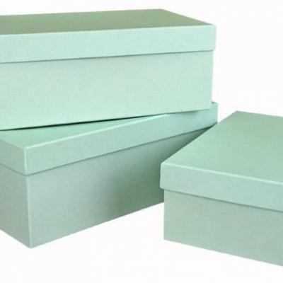 Набор подарочных коробок 3 в 1 прямоугольник 23*16*9.5 см Мята 538737