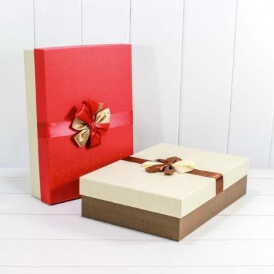 Набор подарочных коробок 3 в 1 прямоугольник 37.5*26.5*10 см С бантом 44173