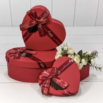 Набор подарочных коробок 3 в 1 сердце 22*20*9 см 