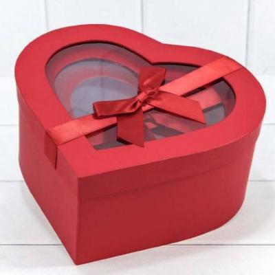 Набор подарочных коробок 3 в 1 сердце 25.8*24.5*12 см Красный 440789к