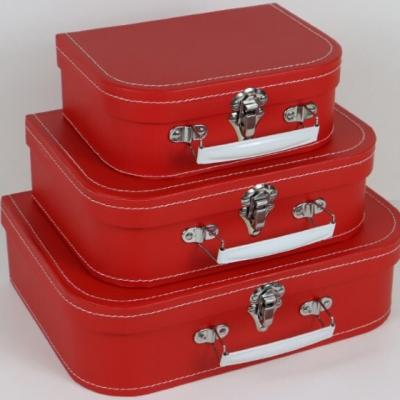 Набор подарочных коробок 3 в 1 сундучок 30*21*8.5 см Красный 50227