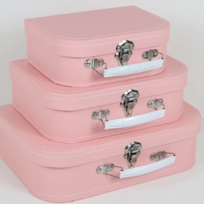 Набор подарочных коробок 3 в 1 сундучок 30*21*8.5 см Светло-розовый 50228