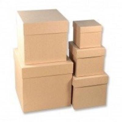 Набор подарочных коробок 5 в 1 куб 21*21*21 см Крафт