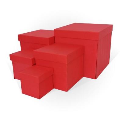 Набор подарочных коробок 5 в 1 куб 21*21*21 см Лен WOW-эффект 540669