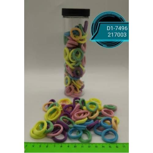 Набор резинок для волос пастельные 2.5 см в банке (80 штук в наборе) Цена за набор 124474