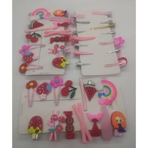 Набор заколок для волос из 14 штук розовый 144683