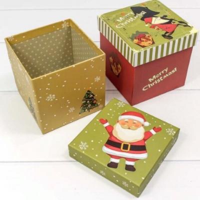 Новогодняя подарочная коробка куб 11.5*11.5*11.5 см 