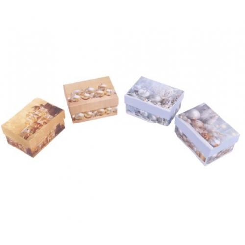 Новогодняя подарочная коробка прямоугольник 11*7.5*5.5 см 536148 цена за шт.