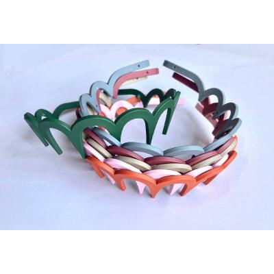 Ободок для волос матовый Зубья (Цена за штуку) Цветные 14073