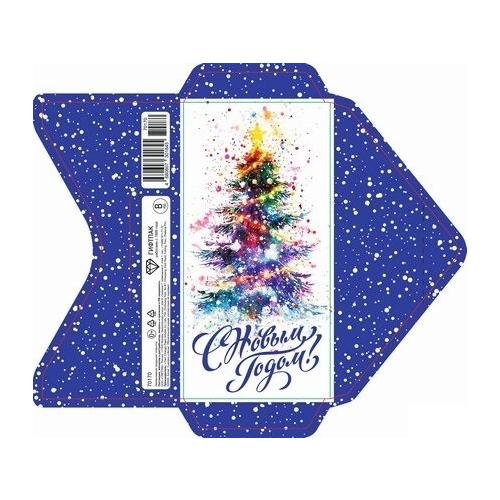 Открытка-конверт 16.8*8.3 см Елка из брызг 539170