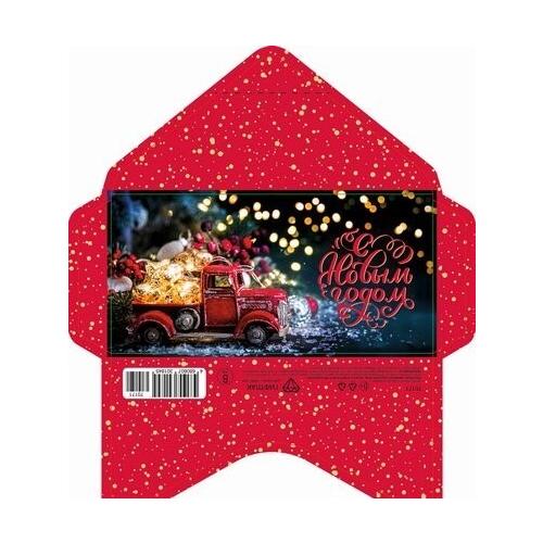 Открытка-конверт 16.8*8.3 см Красный грузовичок 539171