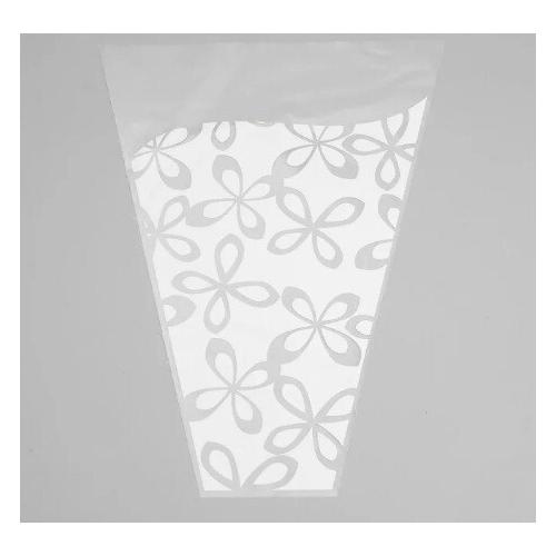 Пакет д/цв Конус Милана рис белый 15*80 см 50шт