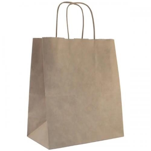 Пакет крафт с крученой ручкой 22х13х28.5 см 10 шт 900440