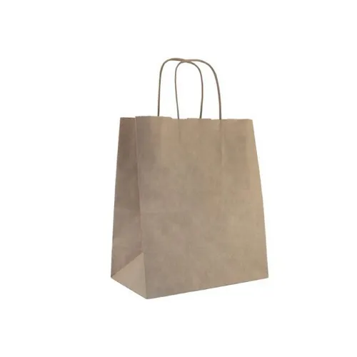 Пакет крафт с крученой ручкой 70 г/м2 24х14х28 см 10 шт 900449