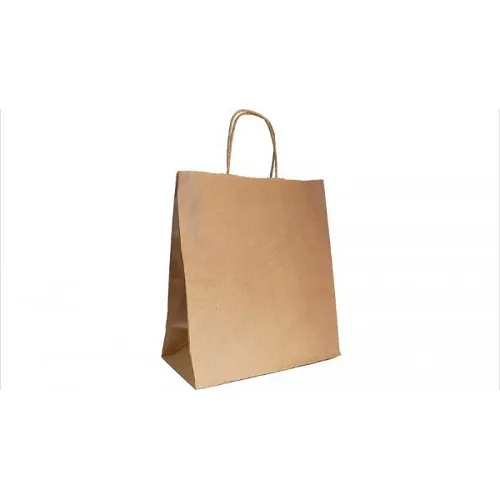 Пакет крафт с крученой ручкой 70 г/м2 32х20х37 см 10 шт 900450