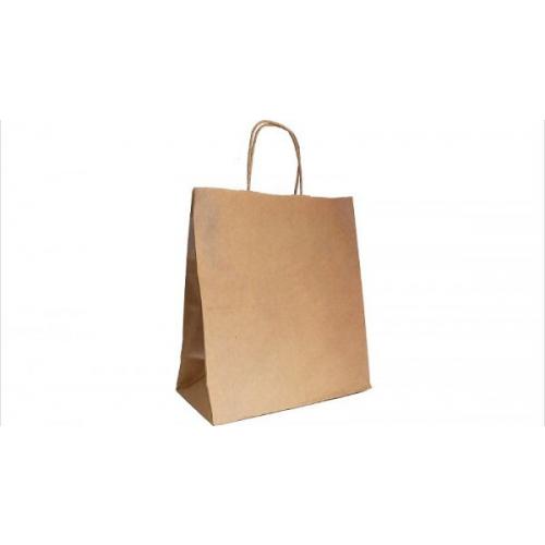 Пакет крафт с крученой ручкой 70 г/м2 32х20х37 см 10 шт 900450