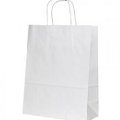 Пакет крафт с крученой ручкой 80 г/м2 22х12х25 см Белый 10 шт 900434