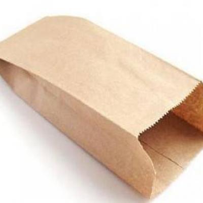 Пакет крафт с плоским дном 40 г/м2 9х4х20.5 см 100 шт 900411