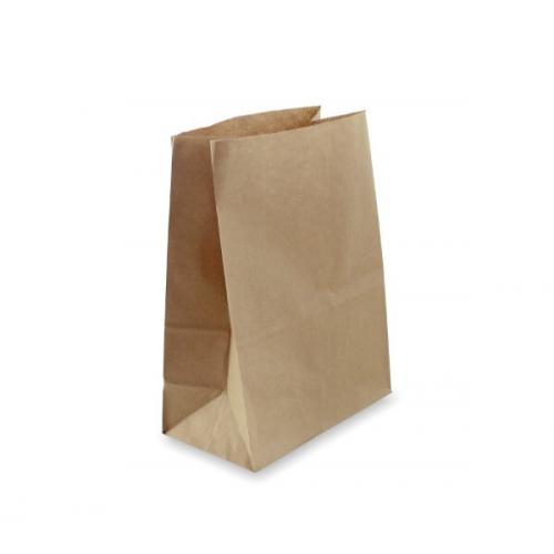 Пакет крафт с прямоугольным дном 70 г/м2 22х12х29 см 50 шт 900400