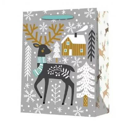 Пакет новогодний подарочный бумажный 18х23х10 см Новогодний 550483