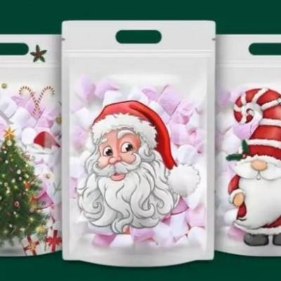 Пакет новогодний упаковочный с замком zip-lock 20х30+7 см 50 шт 905654