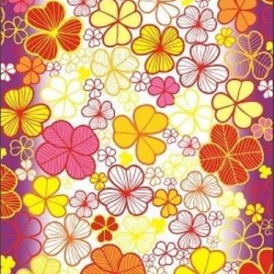 Пакет подарочный фольга металл с цветным рисунком 25*40 см 'Вальс' 100 шт/уп