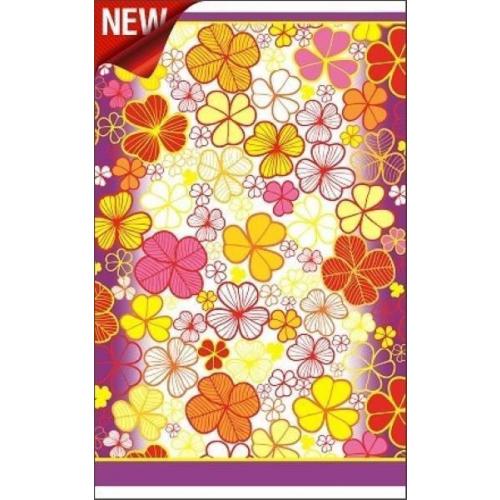 Пакет подарочный фольга металл с цветным рисунком 25*40 см 'Вальс' 100 шт/уп