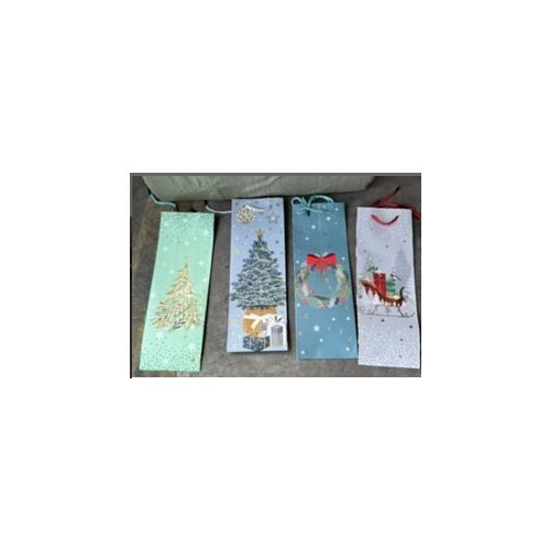 Пакет подарочный новогодний бумажный 12х36х9 см 58634