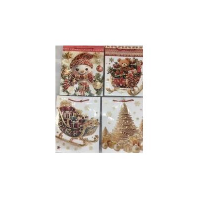 Пакет подарочный новогодний бумажный 18х24х9 см 58663