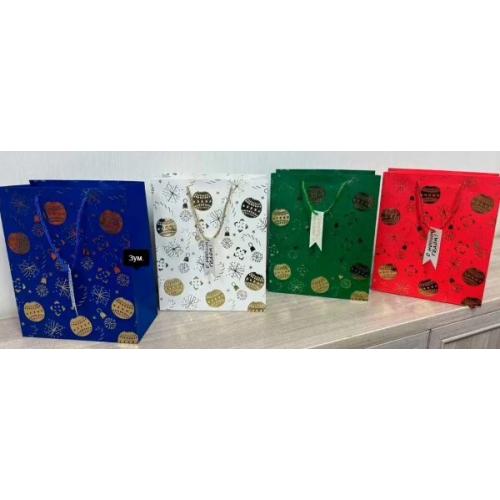 Пакет подарочный новогодний бумажный 33х44х12 см 58650