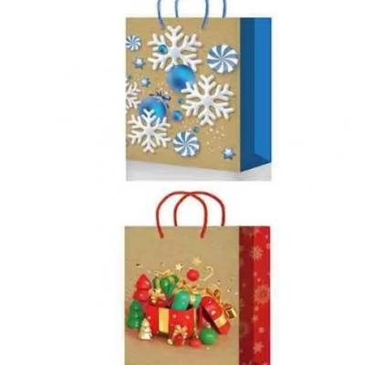 Пакет подарочный новогодний бумажный 33х45х10 см Микс 52855