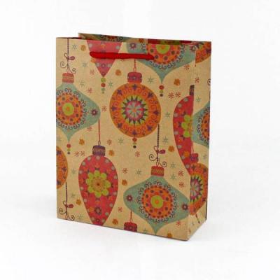 Пакет подарочный новогодний бумажный крафт 38х50х11.5 см Елочные игрушки 530313