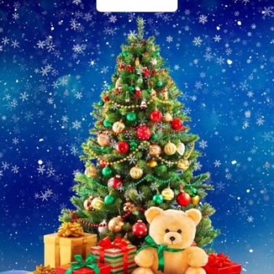 Пакет подарочный новогодний полиэтиленовый с прорубной ручкой 31х40 см 60 мкм Магия торжества 50 шт