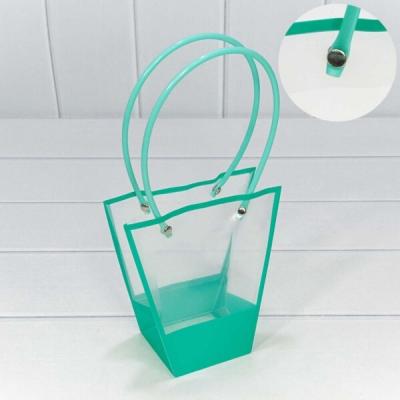 Пакет подарочный пластиковый ваза для цветов 16*16*8 см Тиффани 443468