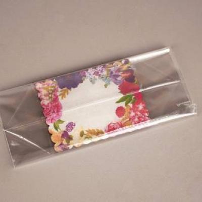 Пакет подарочный прозрачный с жестким дном 6*8*27 см Летние цветы Мини 12 шт/уп 15338 ЦЕНА ЗА УПАКОВКУ